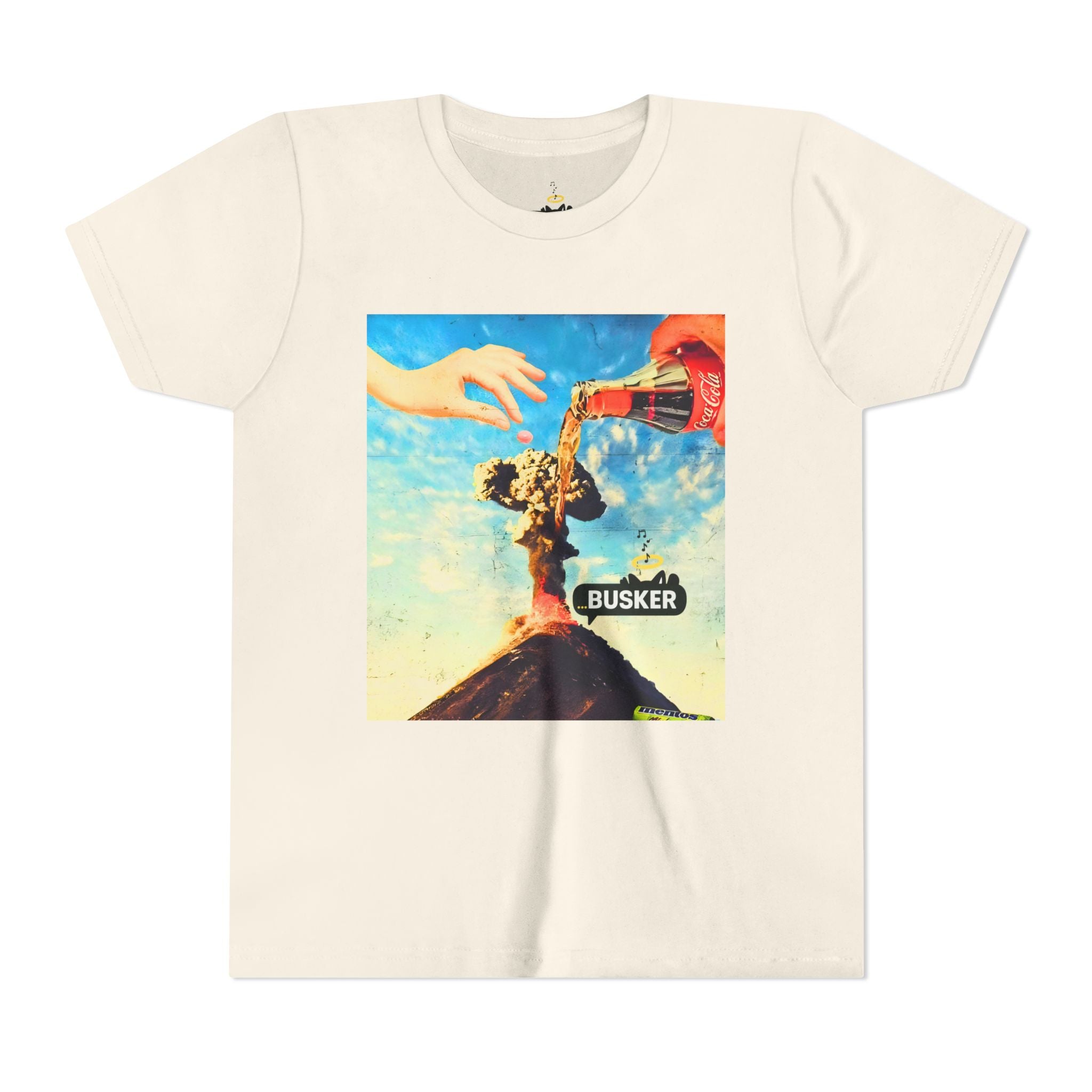 Busker Youth Short Sleeve Tee, Fun Summer Tee, Music Lover Gift, Kids Graphic T-Shirt, Festival Outfit, Creative Gift Idea