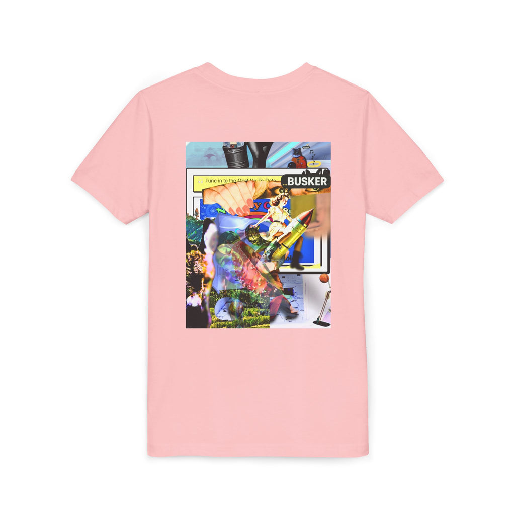 Colorful Youth Short Sleeve Tee - "Busker" Graphic Art Top