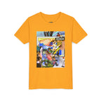 Colorful Youth Short Sleeve Tee - "Busker" Graphic Art Top