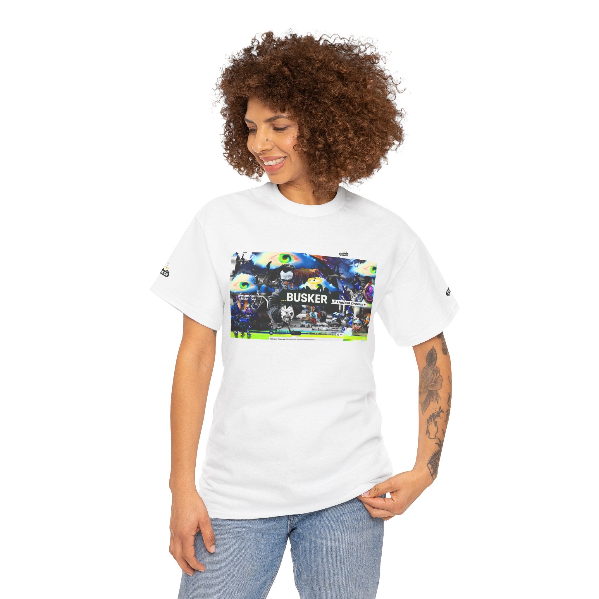 Busker Graphic Tee — Vintage Street Music Poster T‑Shirt