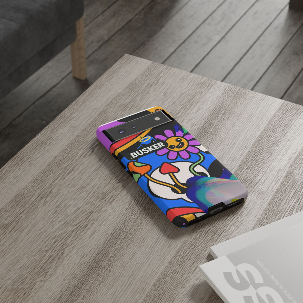 Colorful Phone Case, Cute Phone Accessories, Gift for Music Lovers, Fun Tech Gear, Unique Floral Design Case
