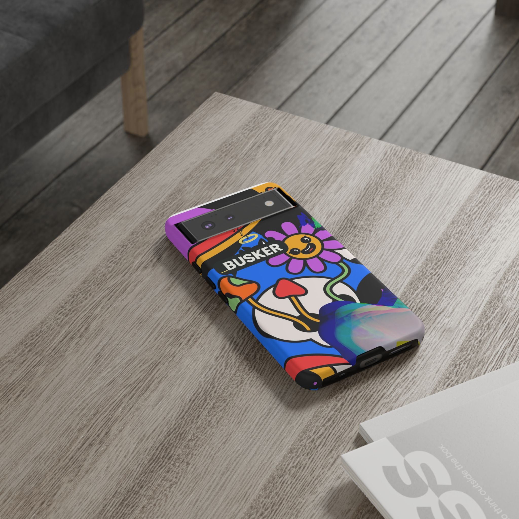 Colorful Phone Case, Cute Phone Accessories, Gift for Music Lovers, Fun Tech Gear, Unique Floral Design Case