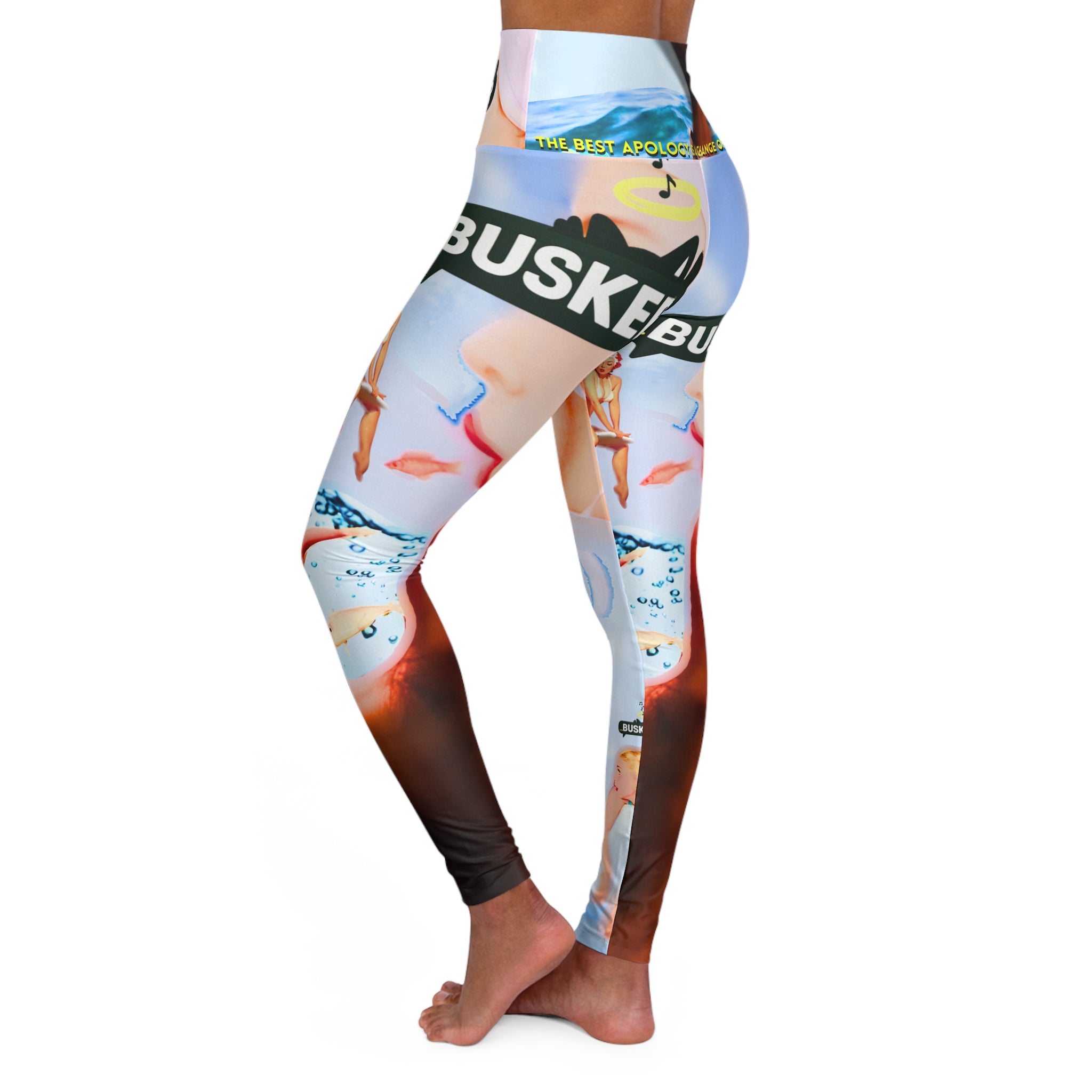 High Waisted Yoga Leggings (AOP)