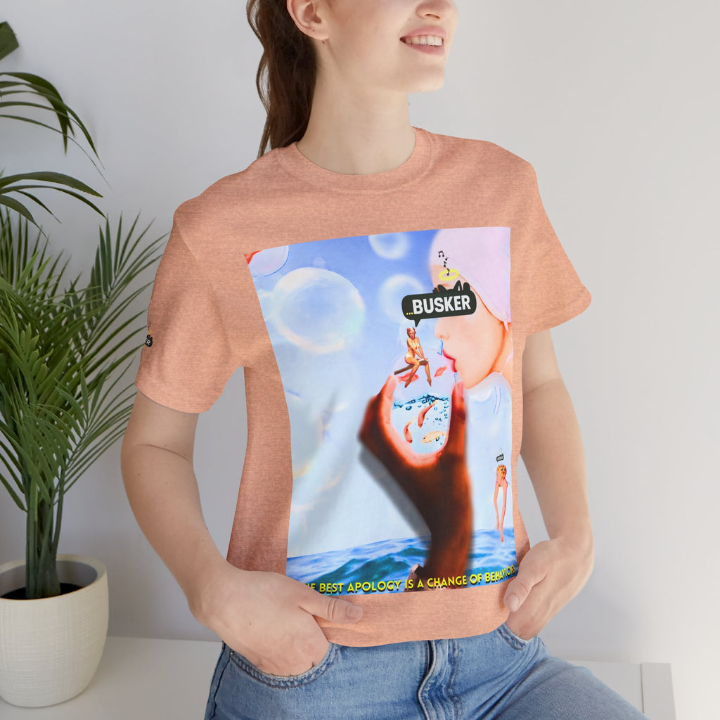 Busker Vibe Unisex Jersey Tee – Colorful Artistic Design for Summer Fun