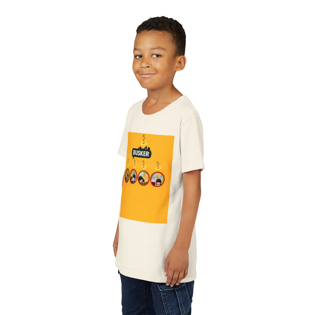 Busker Youth Short Sleeve Tee - Fun Music T-Shirt for Young Performers, Gifts for Young Musicians, Vibrant Summer Apparel, Creative [...]