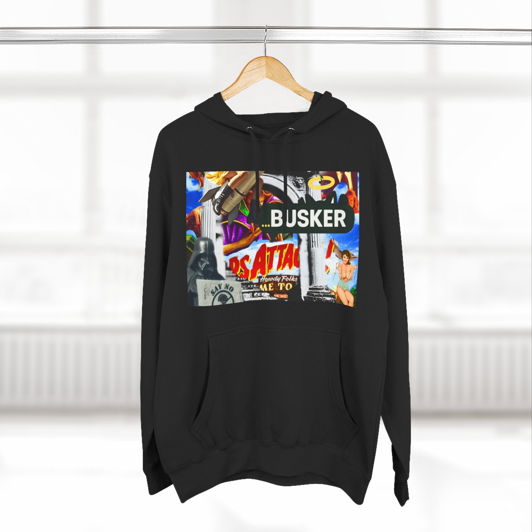 Vintage-Inspired Busker Fleece Hoodie