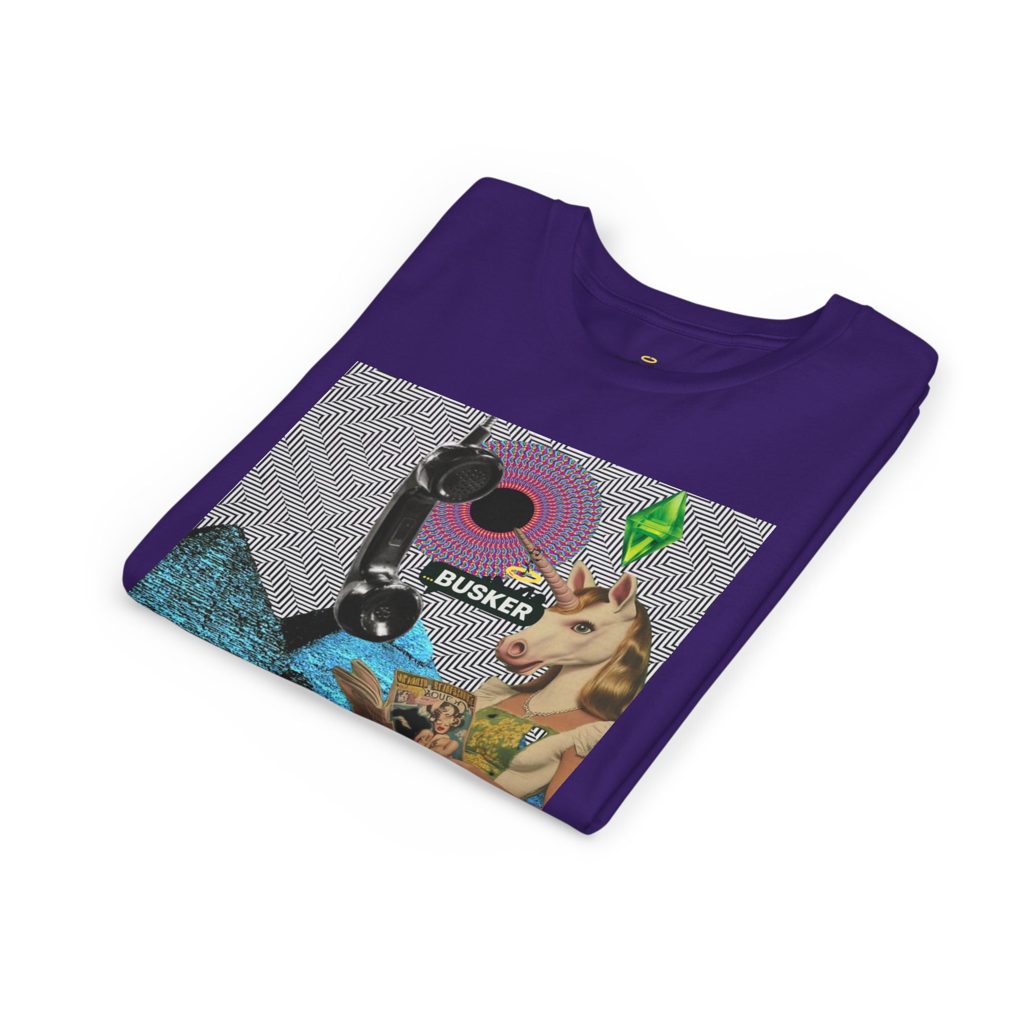 Youth Graphic Tee with Fun 'Busker' Design, Cool Summer Shirt, Gifts for Kids, Festival Attire, Trendy Youthwear