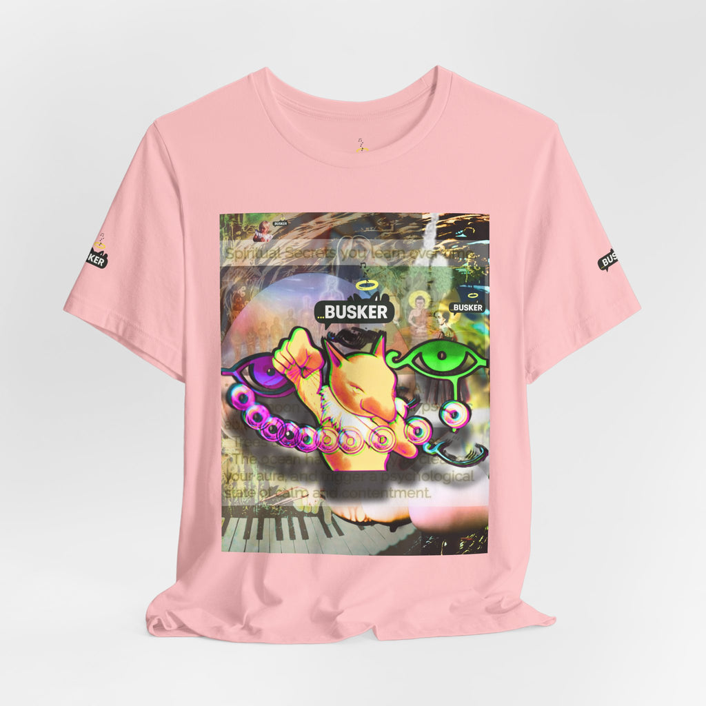 Vibrant Busker Art Tee for Creative Souls