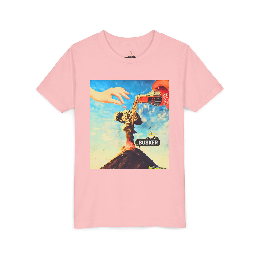 Busker Youth Short Sleeve Tee, Fun Summer Tee, Music Lover Gift, Kids Graphic T-Shirt, Festival Outfit, Creative Gift Idea