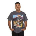 Busker Collage Graphic Tee — Vintage Music Poster Streetwear