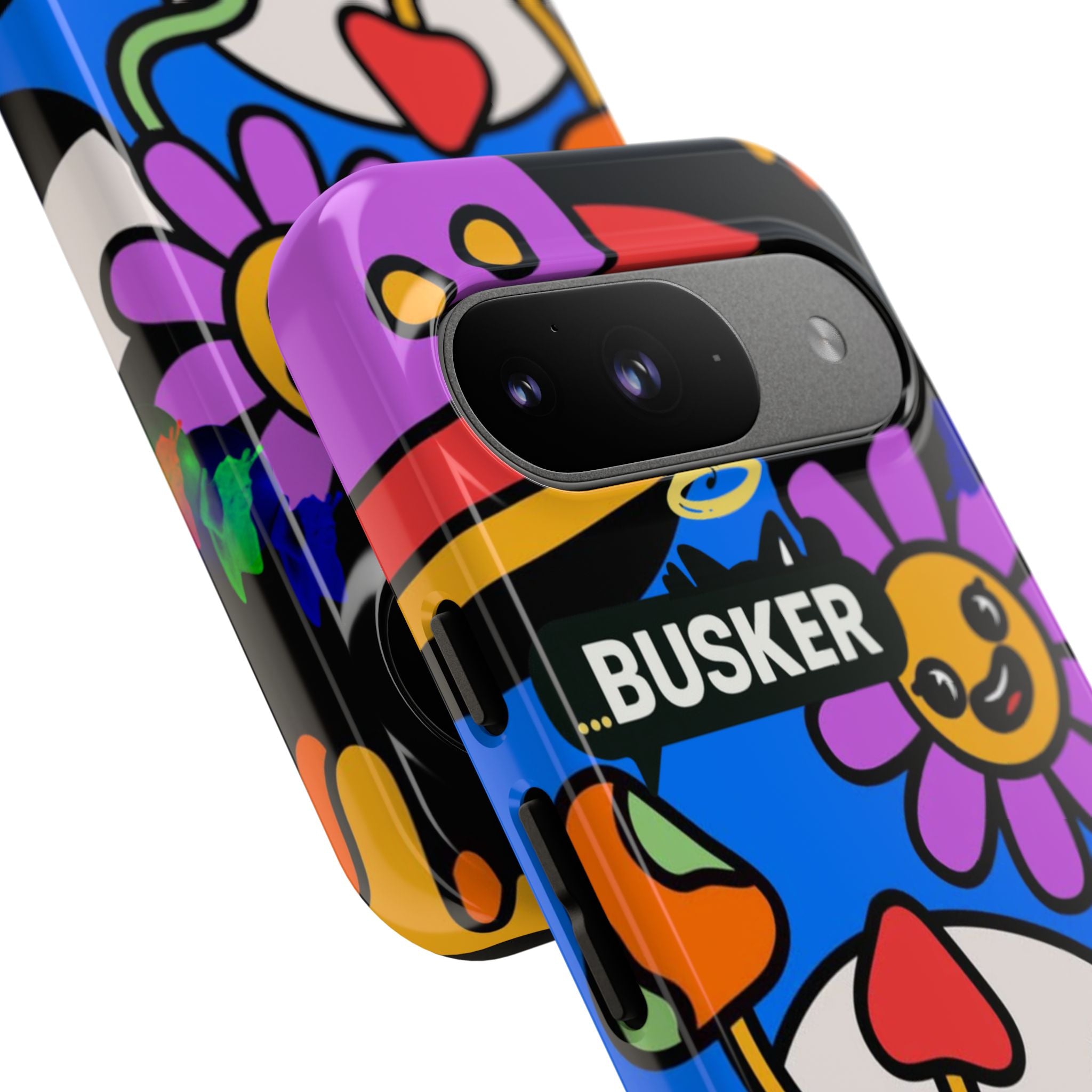 Colorful Phone Case, Cute Phone Accessories, Gift for Music Lovers, Fun Tech Gear, Unique Floral Design Case