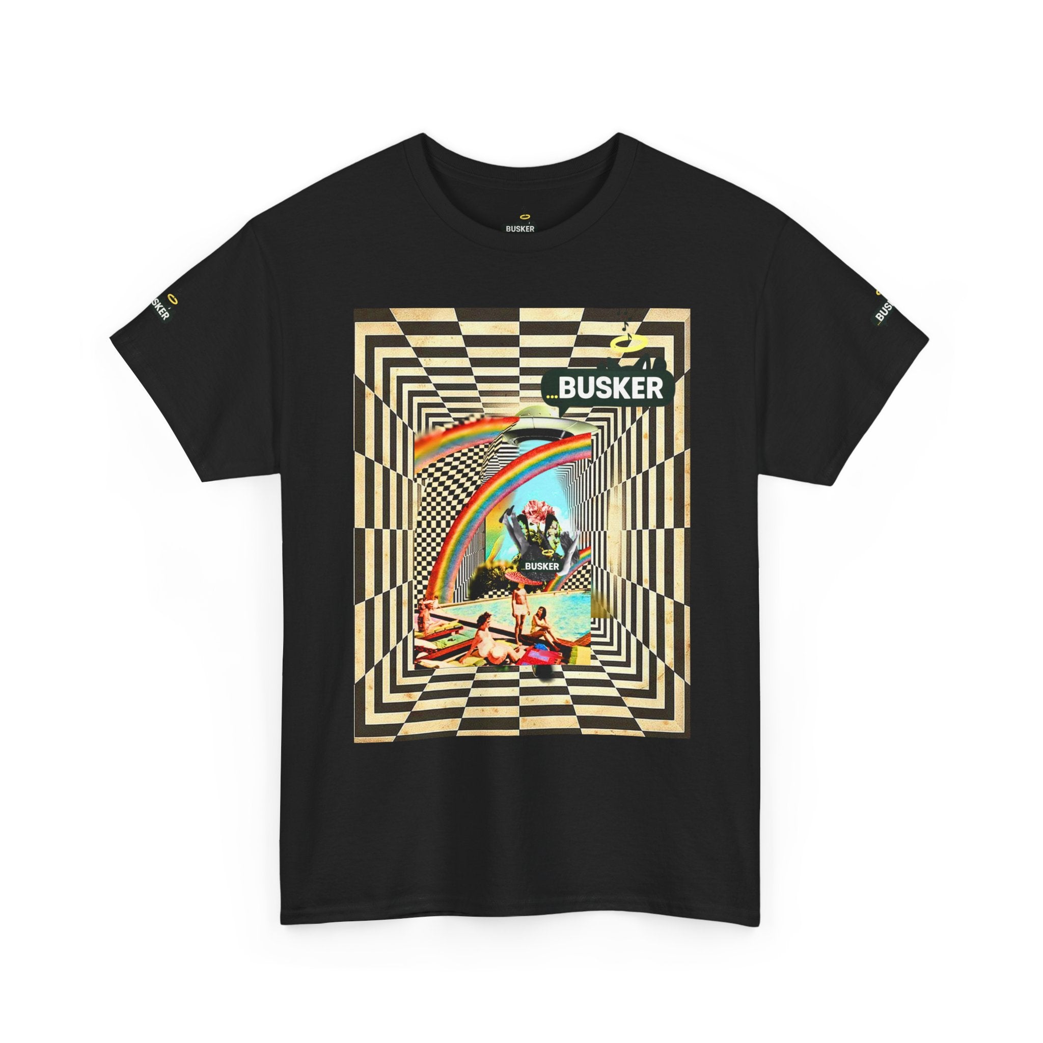 Retro Busker Graphic Tee - Unisex Heavy Cotton