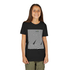 Stylish Youth Tee with Sunset Geometric Design, Summer Apparel, Kids Fashion, Gift for Birthdays, Fun Casual Wear, Graphic Tee