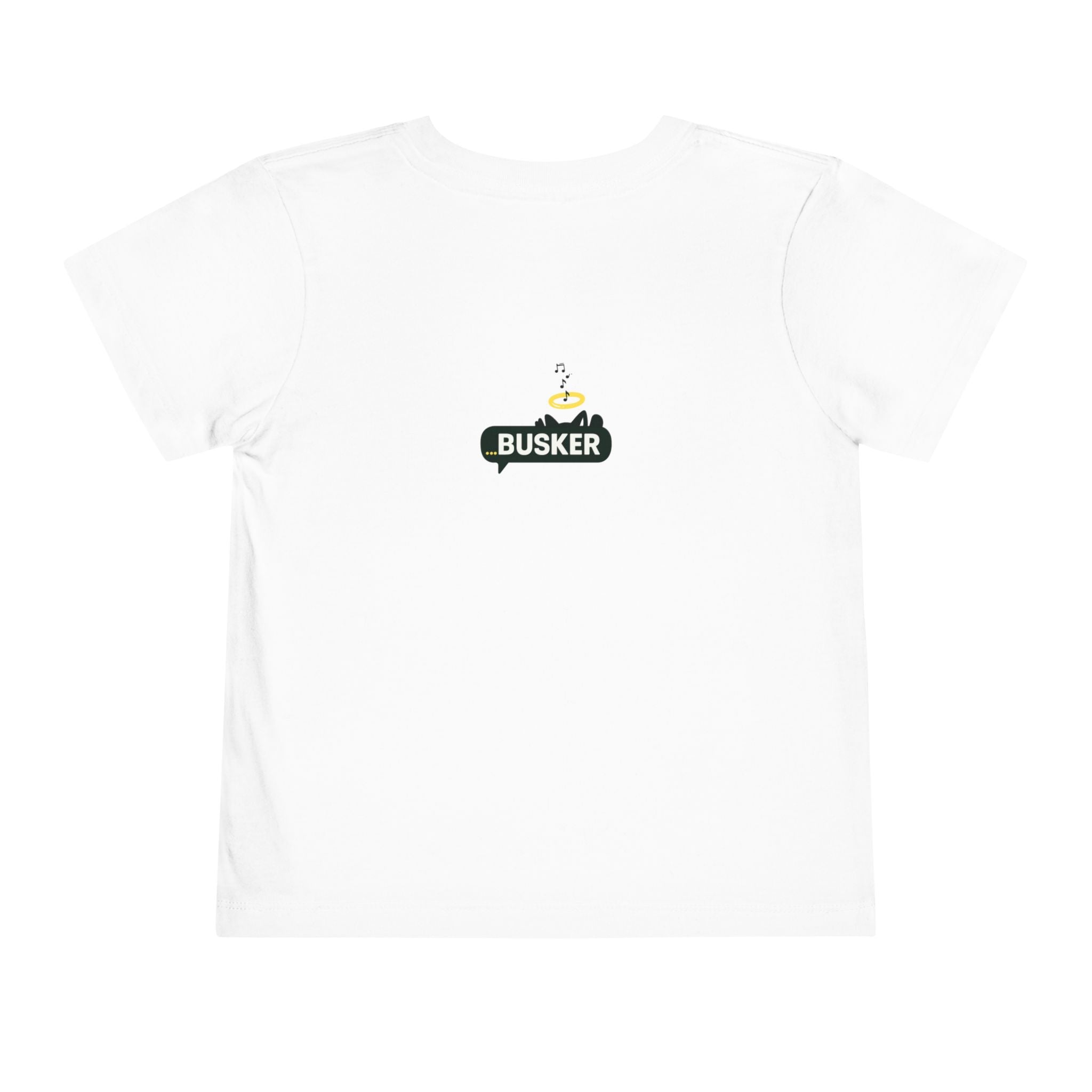 Busker Toddler Tee, Fun Kids T-Shirt, Colorful Short Sleeve Shirt, Birthday Gift for Toddlers, Summer Apparel