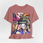 Busker Vibe Unisex Tee - Music & Art Collage Design