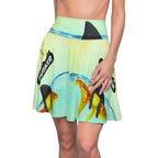 Whimsical Graphic Skater Skirt, Fun Fish Design, Women's Fashion, Casual Wear, Summer Outfit, Unique Gift for Her