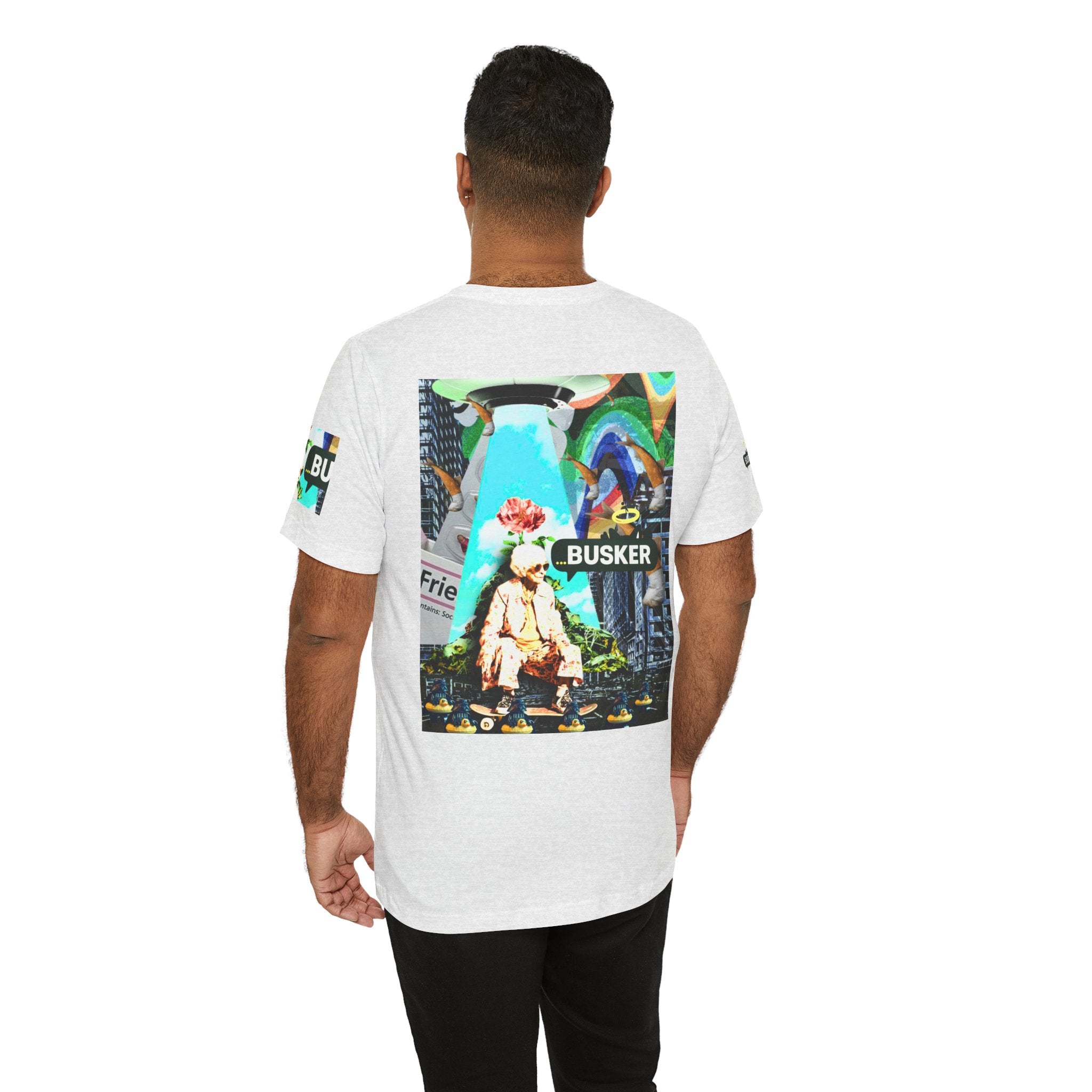Street Art Busker Tee - Unisex Graphic Short Sleeve Shirt