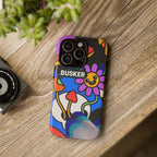 Colorful Phone Case, Cute Phone Accessories, Gift for Music Lovers, Fun Tech Gear, Unique Floral Design Case