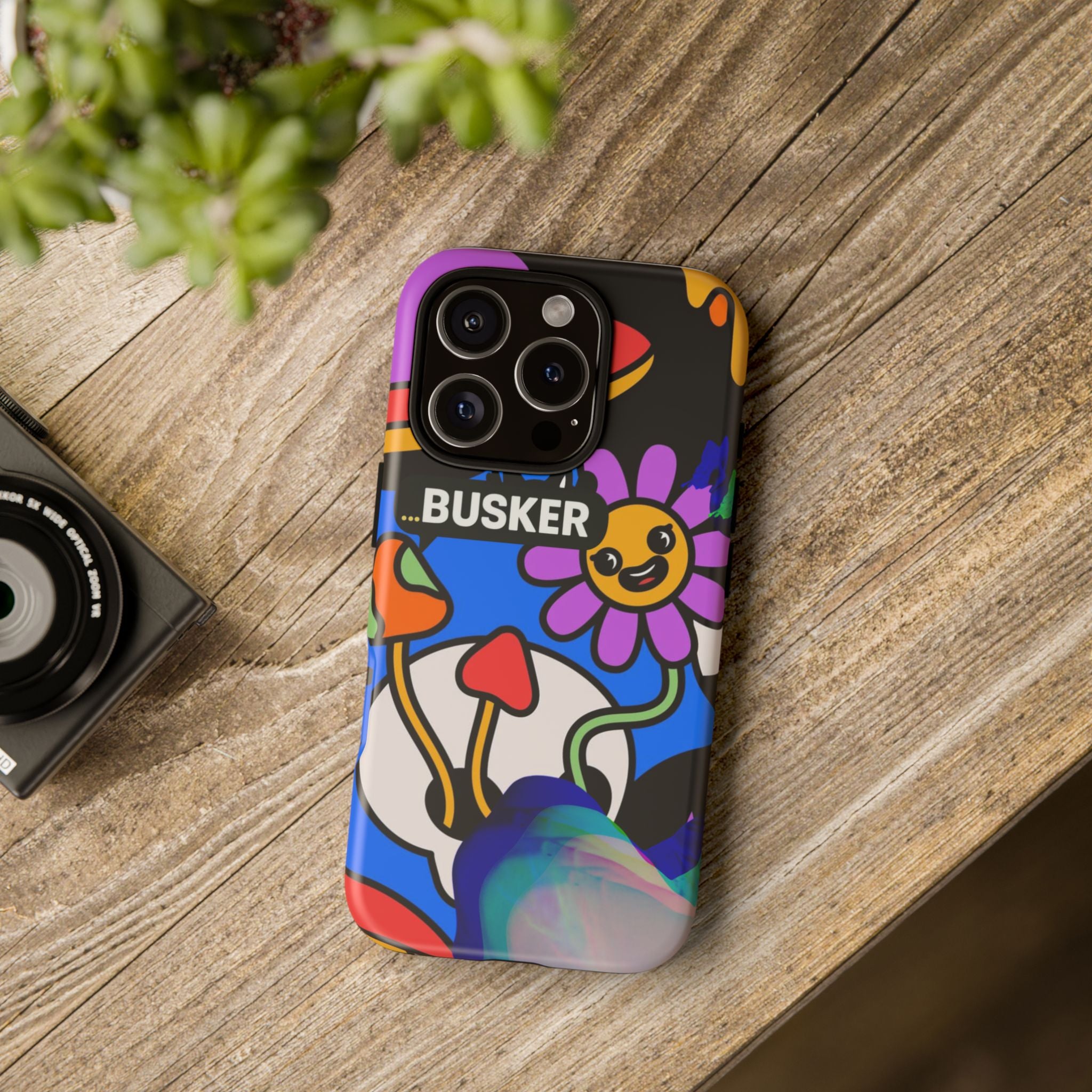 Colorful Phone Case, Cute Phone Accessories, Gift for Music Lovers, Fun Tech Gear, Unique Floral Design Case