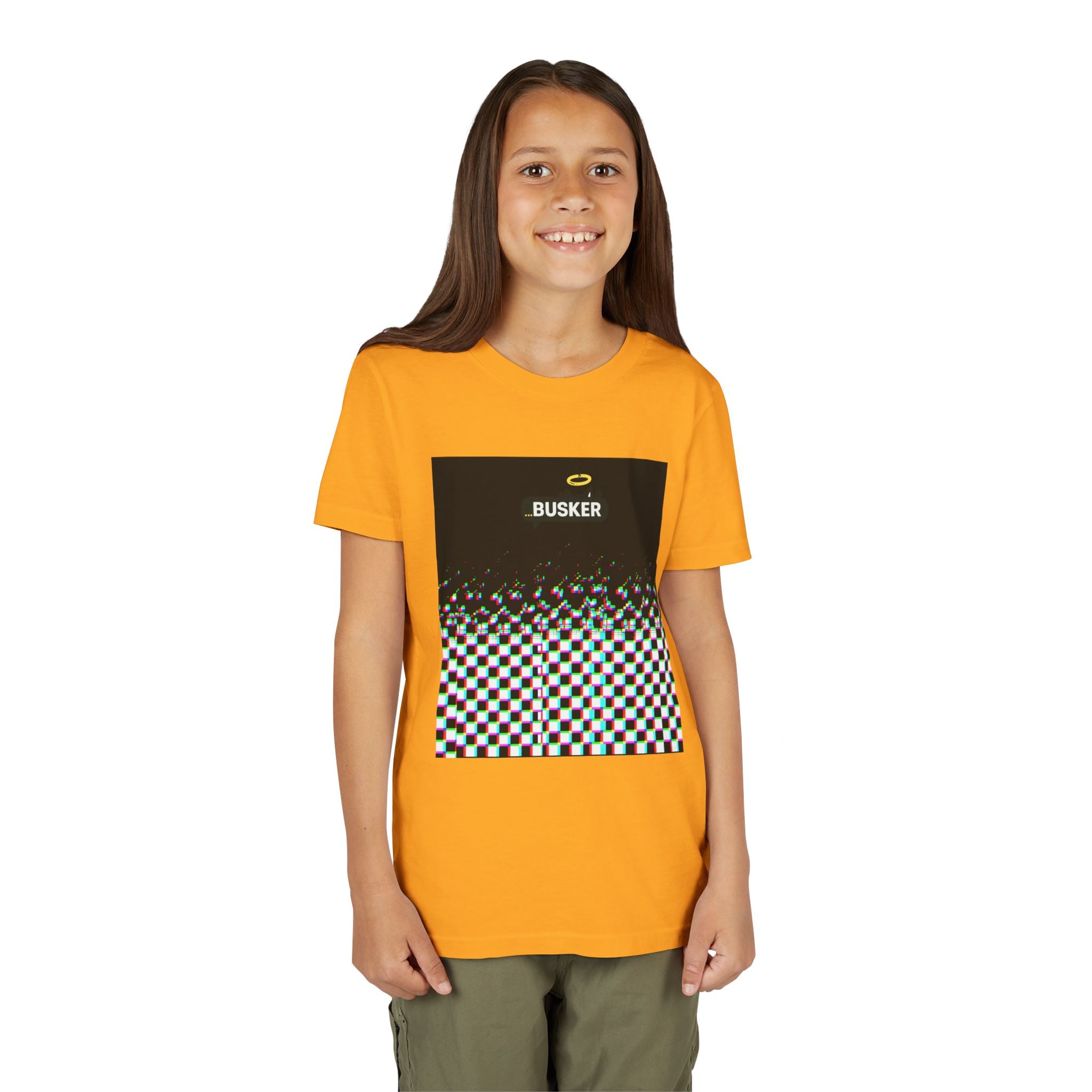 Cool Busker Youth Tee, Street Style Youth T-Shirt, Graphic Tee for Kids, Hipster Summer Shirt, Unique Gift for Young Musicians