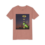 Youth Graphic Tee with Dinosaur Design, Fun Tee for Kids, Summer Style, Birthday Gift, Casual Wear, Playful Outfit, Busker Theme