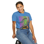 Psychedelic Busker T-Shirt, Unisex Graphic Tee, Music Lover Gift, Festival Wear, Casual Streetwear, Colorful Arttee