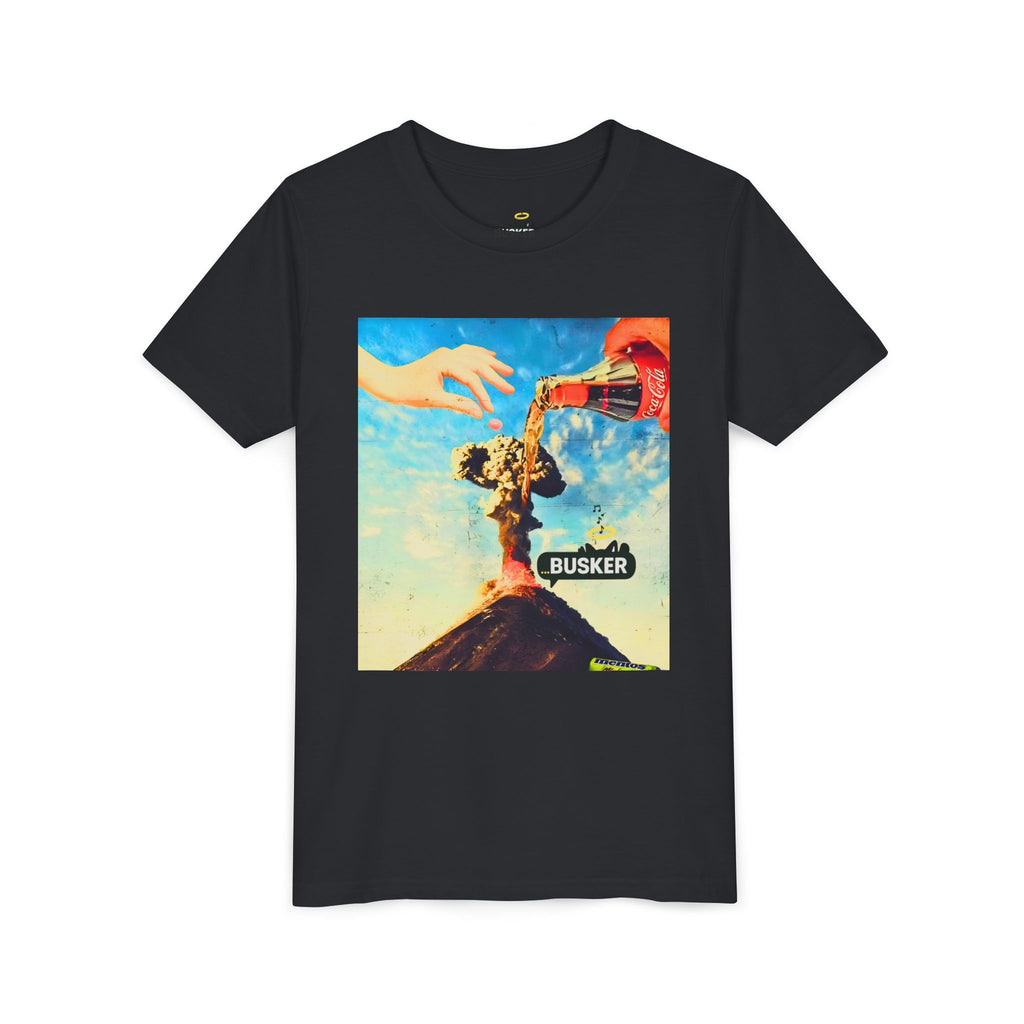 Busker Youth Short Sleeve Tee, Fun Summer Tee, Music Lover Gift, Kids Graphic T-Shirt, Festival Outfit, Creative Gift Idea