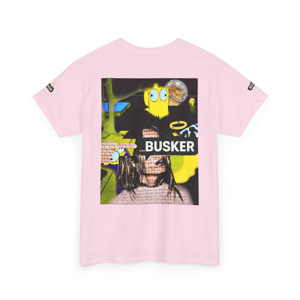 Artistic Unisex Heavy Cotton Tee - 'BUSKER' Graphic Design