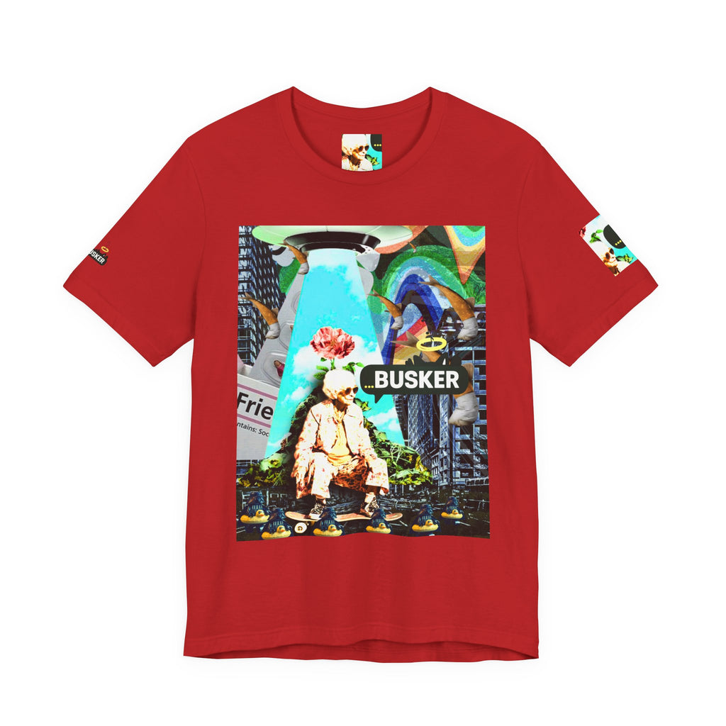 Street Art Busker Tee - Unisex Graphic Short Sleeve Shirt