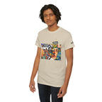 Artistic Unisex Heavy Cotton Tee - Vibrant Busker Design