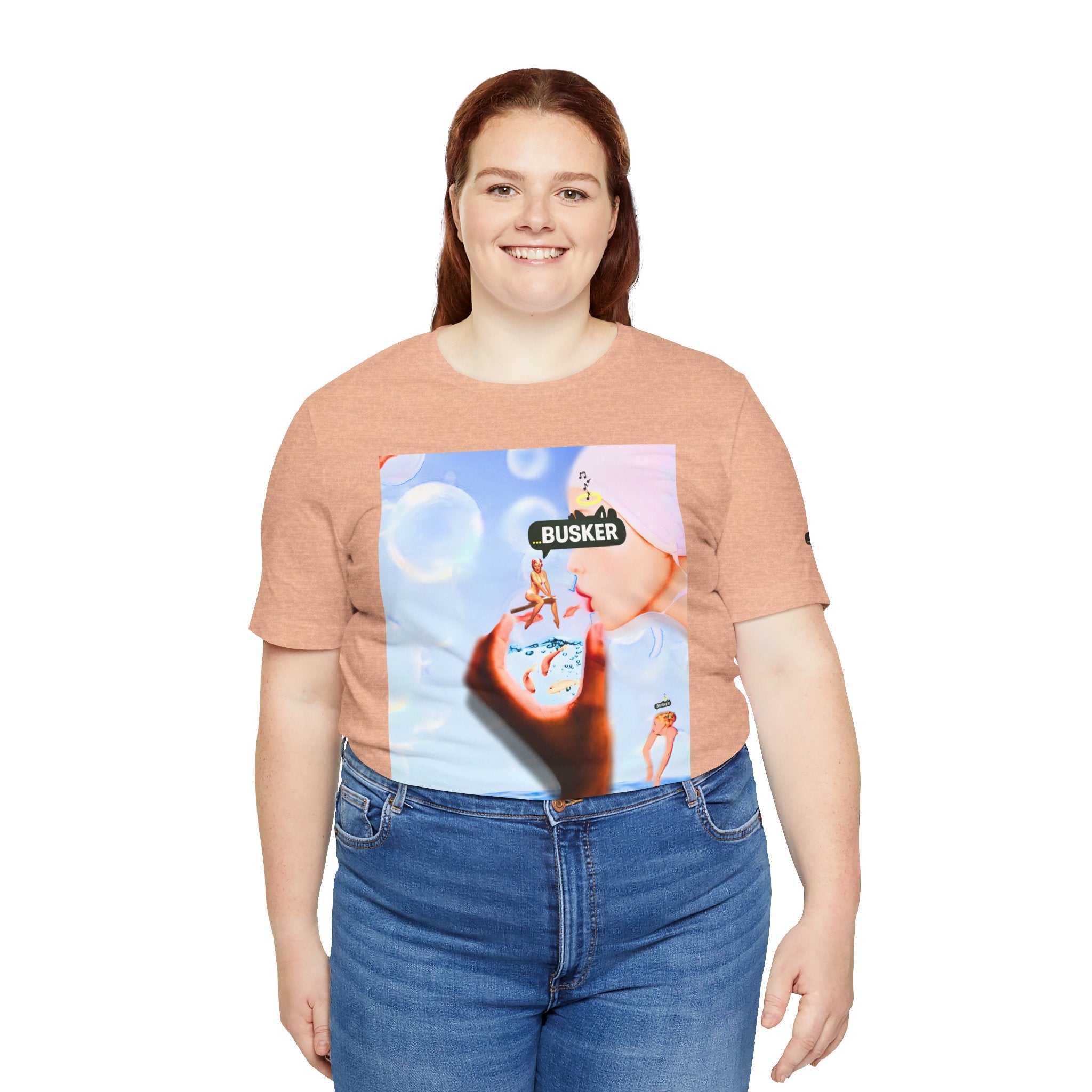 Busker Vibe Unisex Jersey Tee – Colorful Artistic Design for Summer Fun