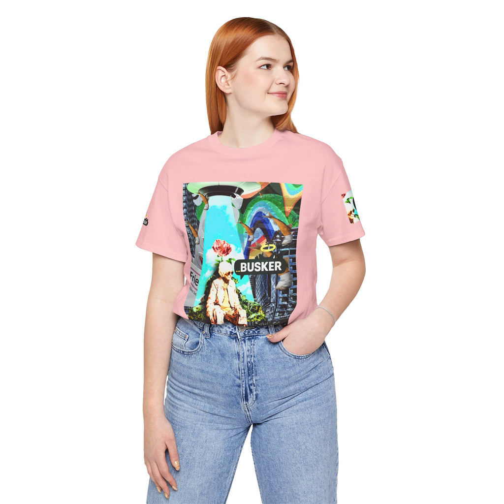 Street Art Busker Tee - Unisex Graphic Short Sleeve Shirt