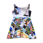 Eclectic Women's Skater Dress - Trendy AOP Design for Artsy Souls