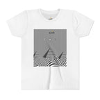 Stylish Youth Tee with Sunset Geometric Design, Summer Apparel, Kids Fashion, Gift for Birthdays, Fun Casual Wear, Graphic Tee