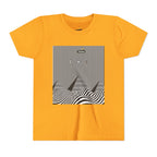 Stylish Youth Tee with Sunset Geometric Design, Summer Apparel, Kids Fashion, Gift for Birthdays, Fun Casual Wear, Graphic Tee