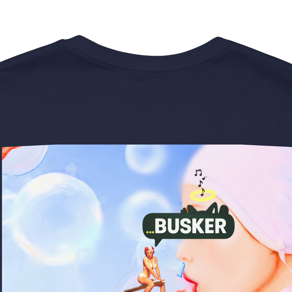 Busker Vibe Unisex Jersey Tee – Colorful Artistic Design for Summer Fun