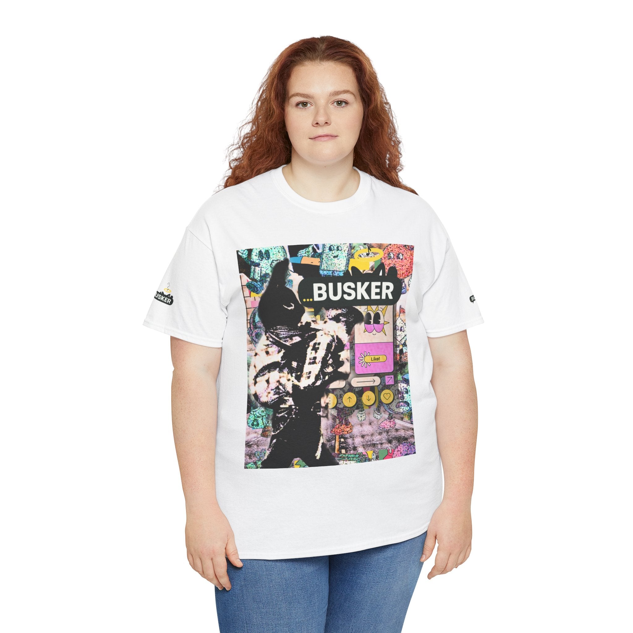 Grunge Art Busker Unisex Heavy Cotton Tee