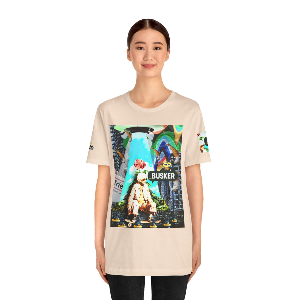 Street Art Busker Tee - Unisex Graphic Short Sleeve Shirt
