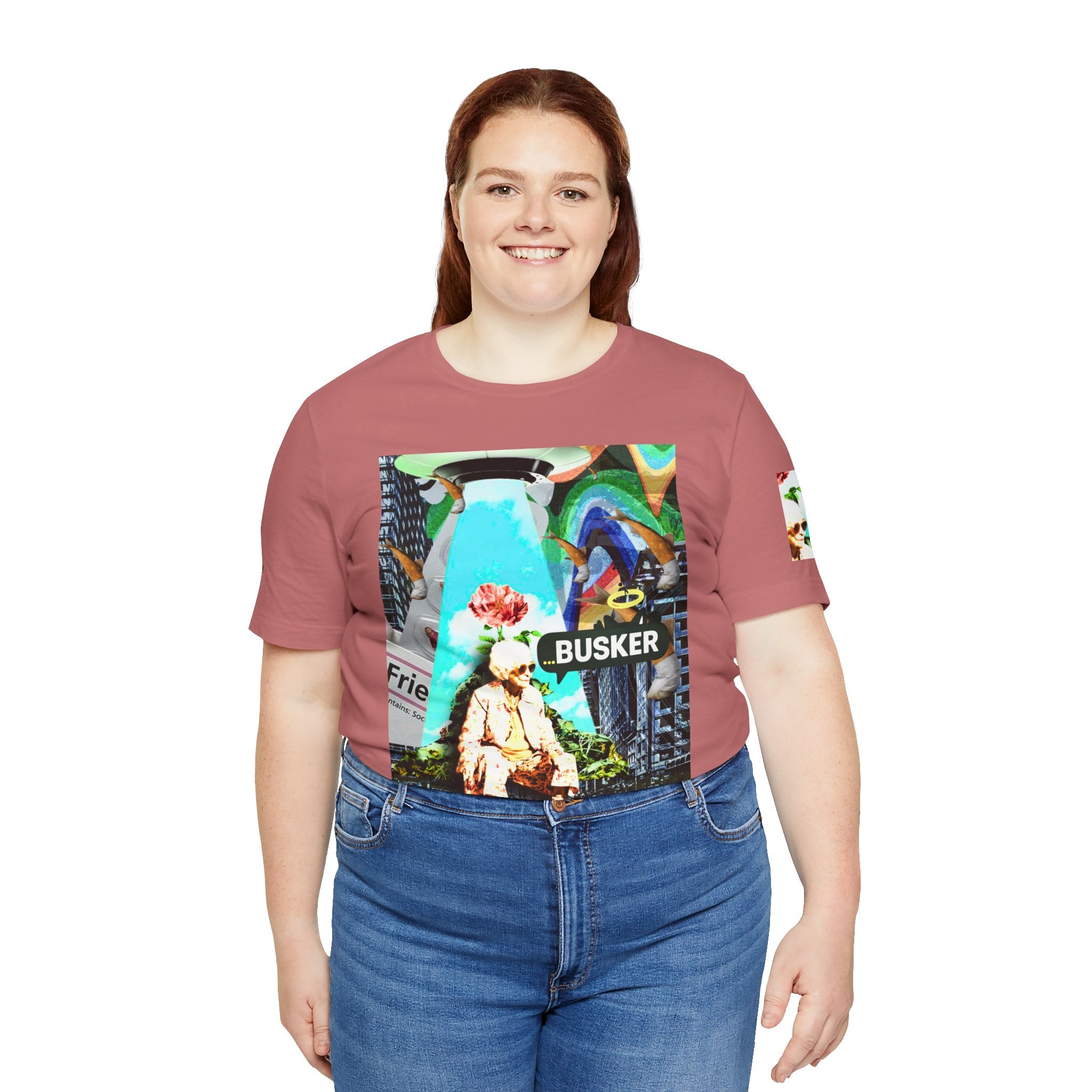 Street Art Busker Tee - Unisex Graphic Short Sleeve Shirt