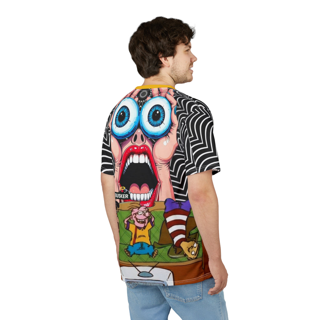 Bold Graphic Tee for Cartoon Lovers | Edgy AOP Unisex T-Shirt | Fun Gift for Anime Fans, Graphic Print Tee, Casual Wear