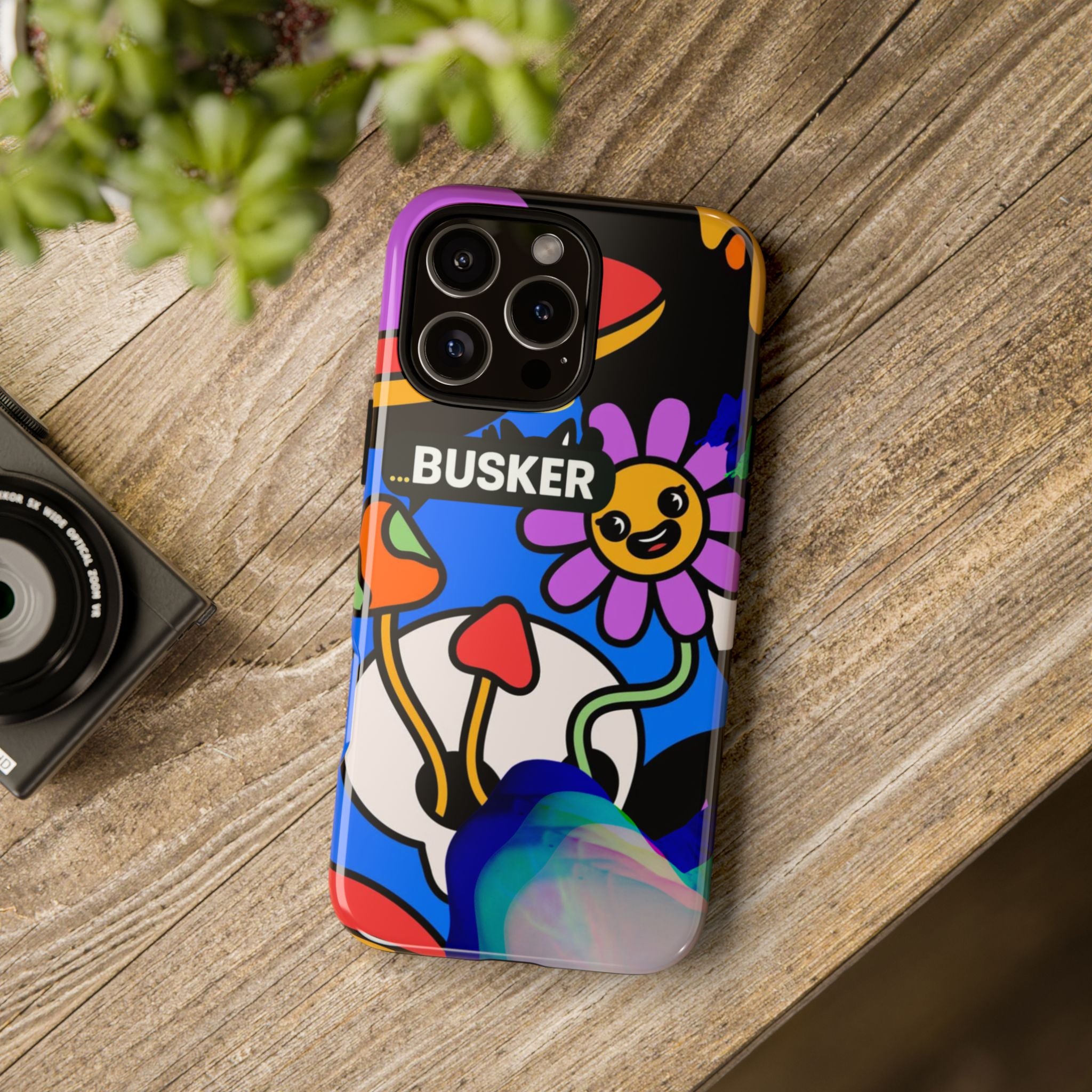 Colorful Phone Case, Cute Phone Accessories, Gift for Music Lovers, Fun Tech Gear, Unique Floral Design Case