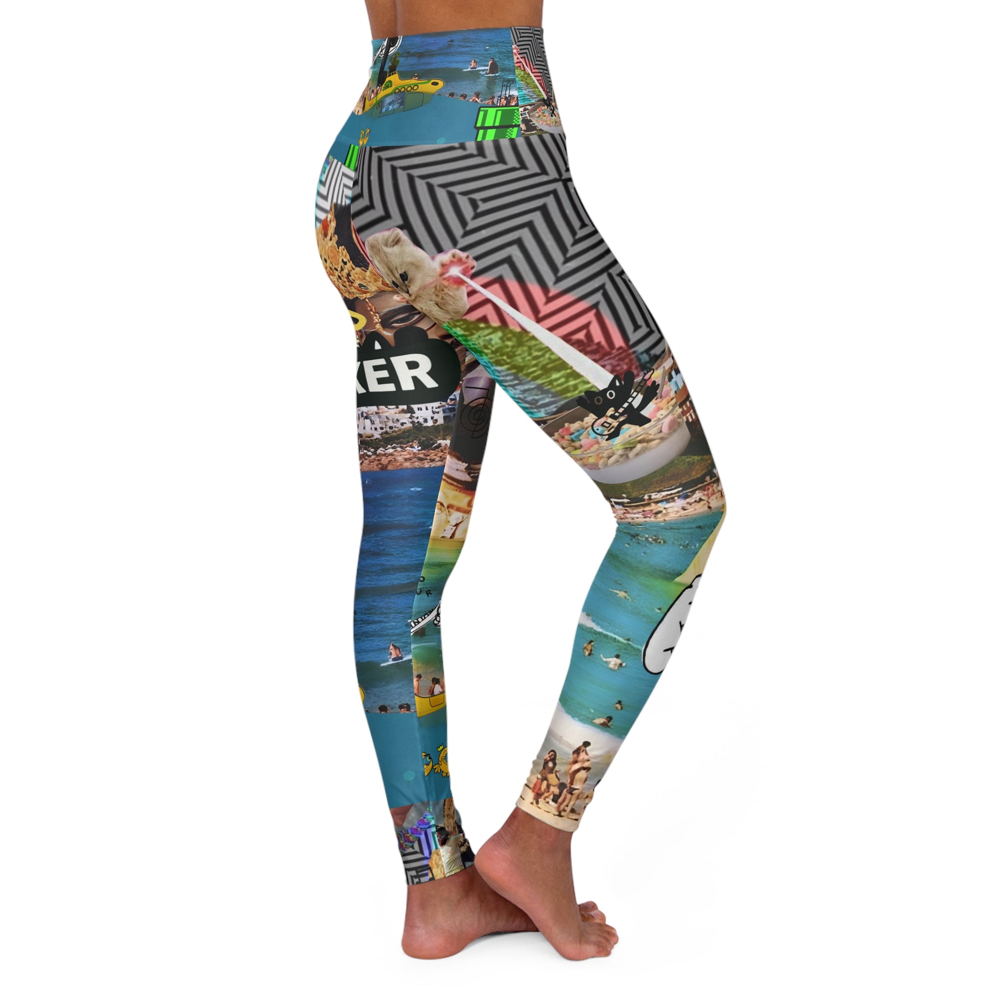 High Waisted Yoga Leggings (AOP)