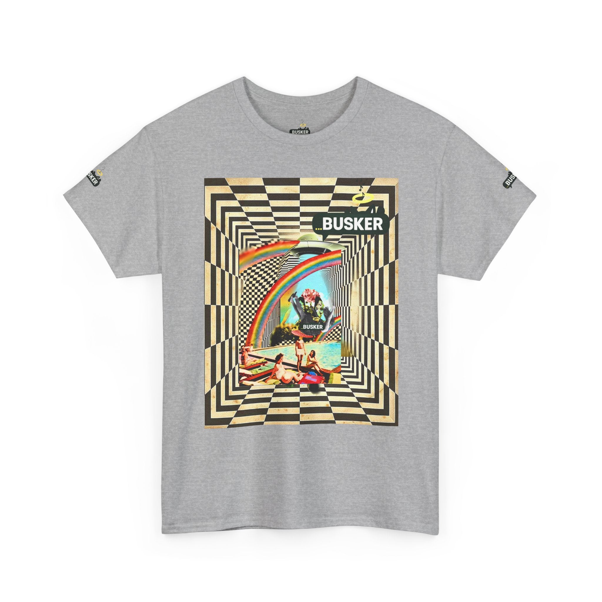 Retro Busker Graphic Tee - Unisex Heavy Cotton