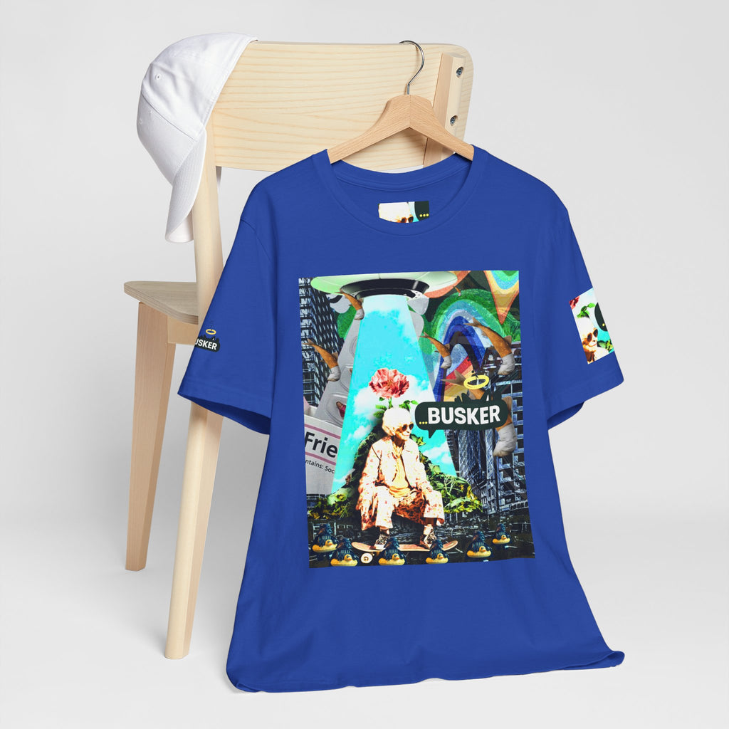 Street Art Busker Tee - Unisex Graphic Short Sleeve Shirt