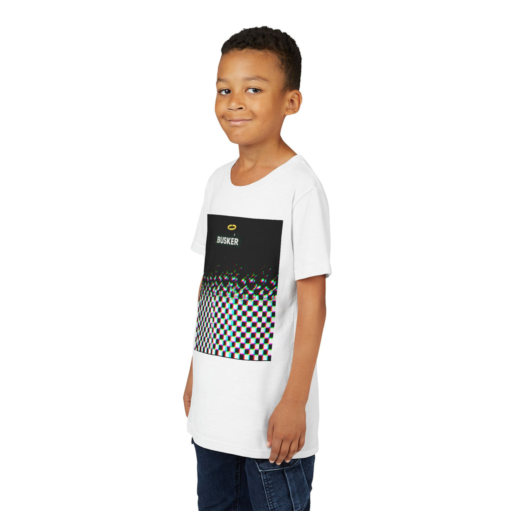 Cool Busker Youth Tee, Street Style Youth T-Shirt, Graphic Tee for Kids, Hipster Summer Shirt, Unique Gift for Young Musicians