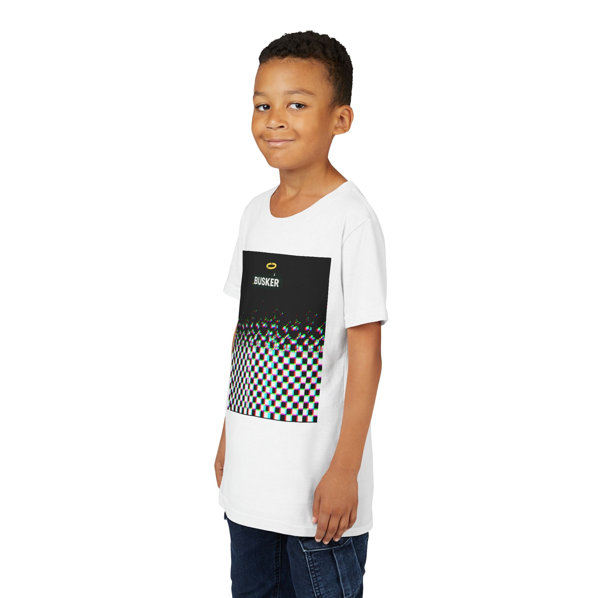 Cool Busker Youth Tee, Street Style Youth T-Shirt, Graphic Tee for Kids, Hipster Summer Shirt, Unique Gift for Young Musicians