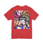 Busker Vibe Unisex Tee - Music & Art Collage Design