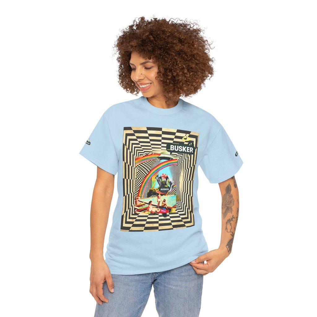Retro Busker Graphic Tee - Unisex Heavy Cotton