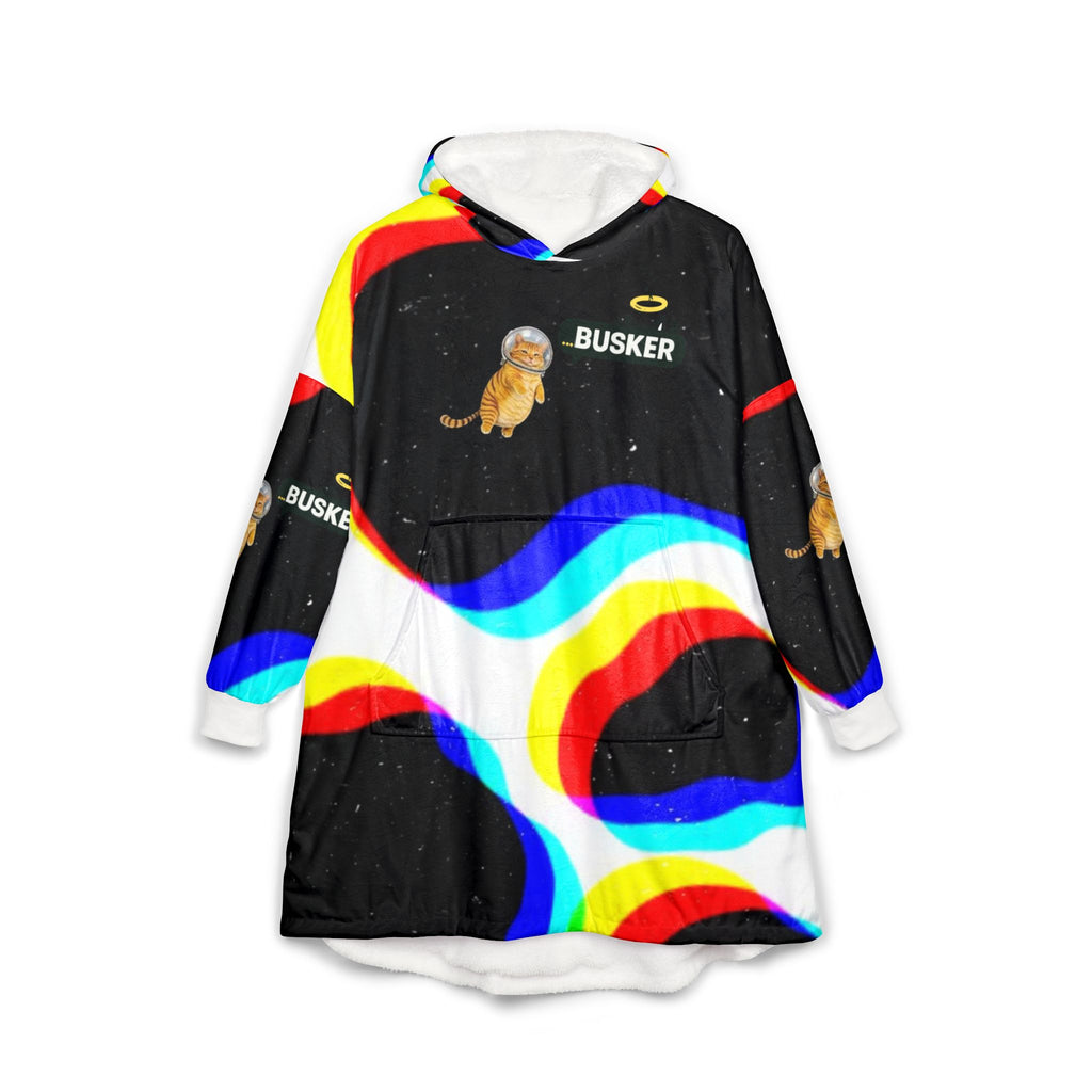 Cozy Unisex Hooded Blanket | Colorful Astronaut Design for Relaxation, Festivals, Movie Nights, Camping, Gift Ideas