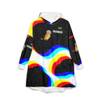 Cozy Unisex Hooded Blanket | Colorful Astronaut Design for Relaxation, Festivals, Movie Nights, Camping, Gift Ideas